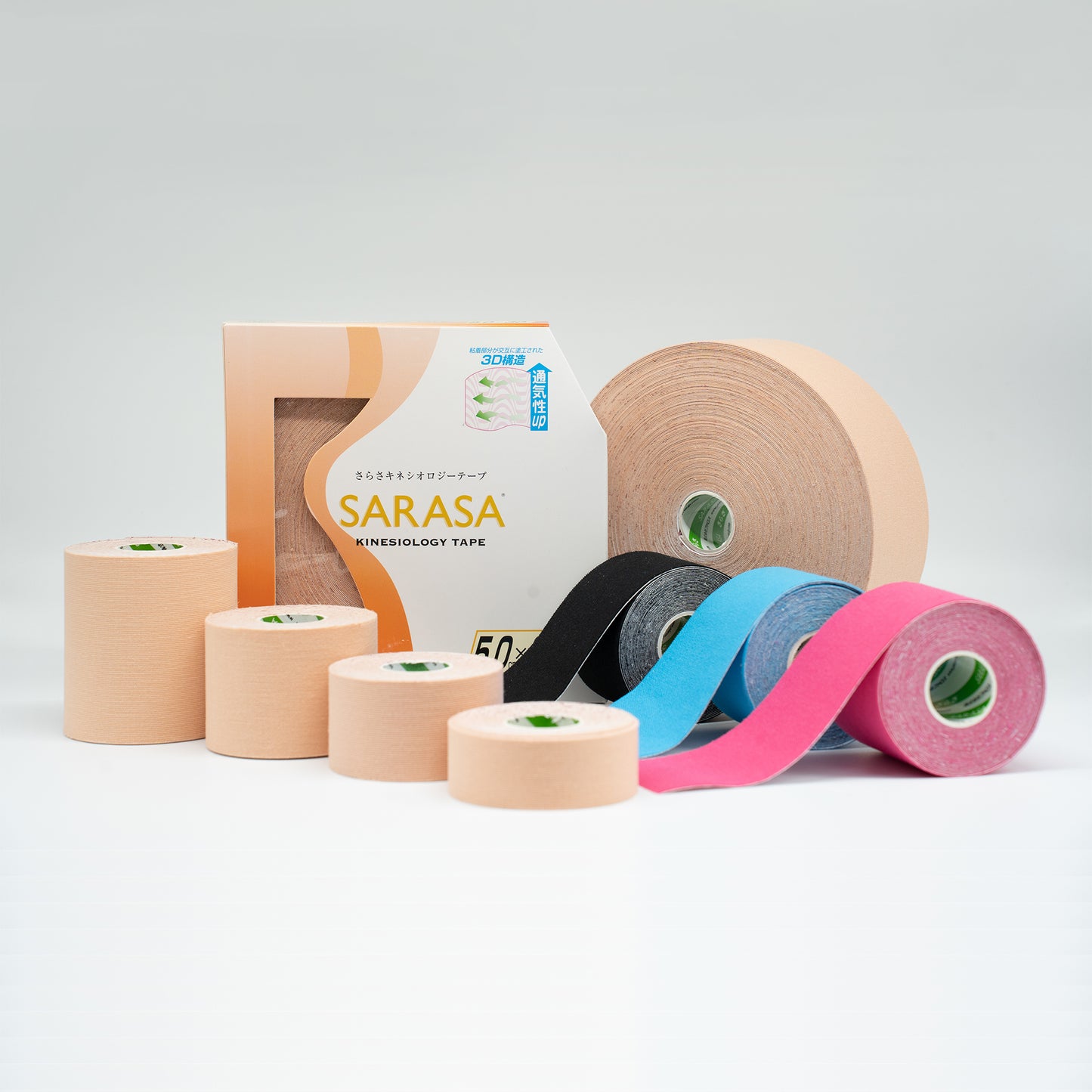 【お得なまとめ買い】SARASA キネシオロジーテープ カラー6巻 10箱セット